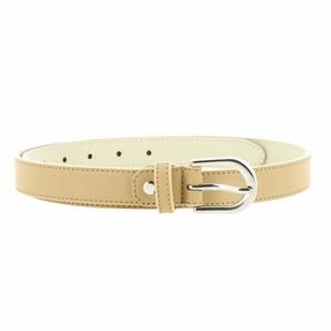- Women Genuine Italian Leather Belt Luna, Made In France - Beige, 85 Cm (33🐺